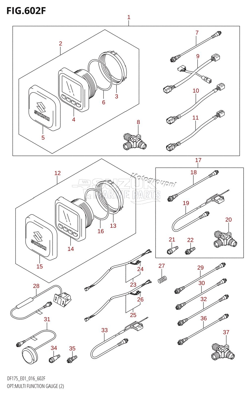 OPT:MULTI FUNCTION GAUGE (2) (DF175TG:E40)