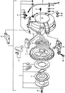 DT40 From 04004-110001 ()  2011 drawing RECOIL STARTER (MODEL:92~99)