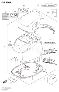 DF140AZ From 14003Z-510001 (E03)  2015 drawing ENGINE COVER (DF115AT:E03)