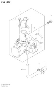 00995F-310001 (2013) 9.9hp P01-Gen. Export 1 (DF9.9BP  DF9.9BR) DF9.9B drawing THROTTLE BODY (DF15A:P01)