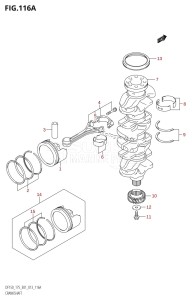 DF150Z From 15002Z-310001 (E01 E40)  2013 drawing CRANKSHAFT