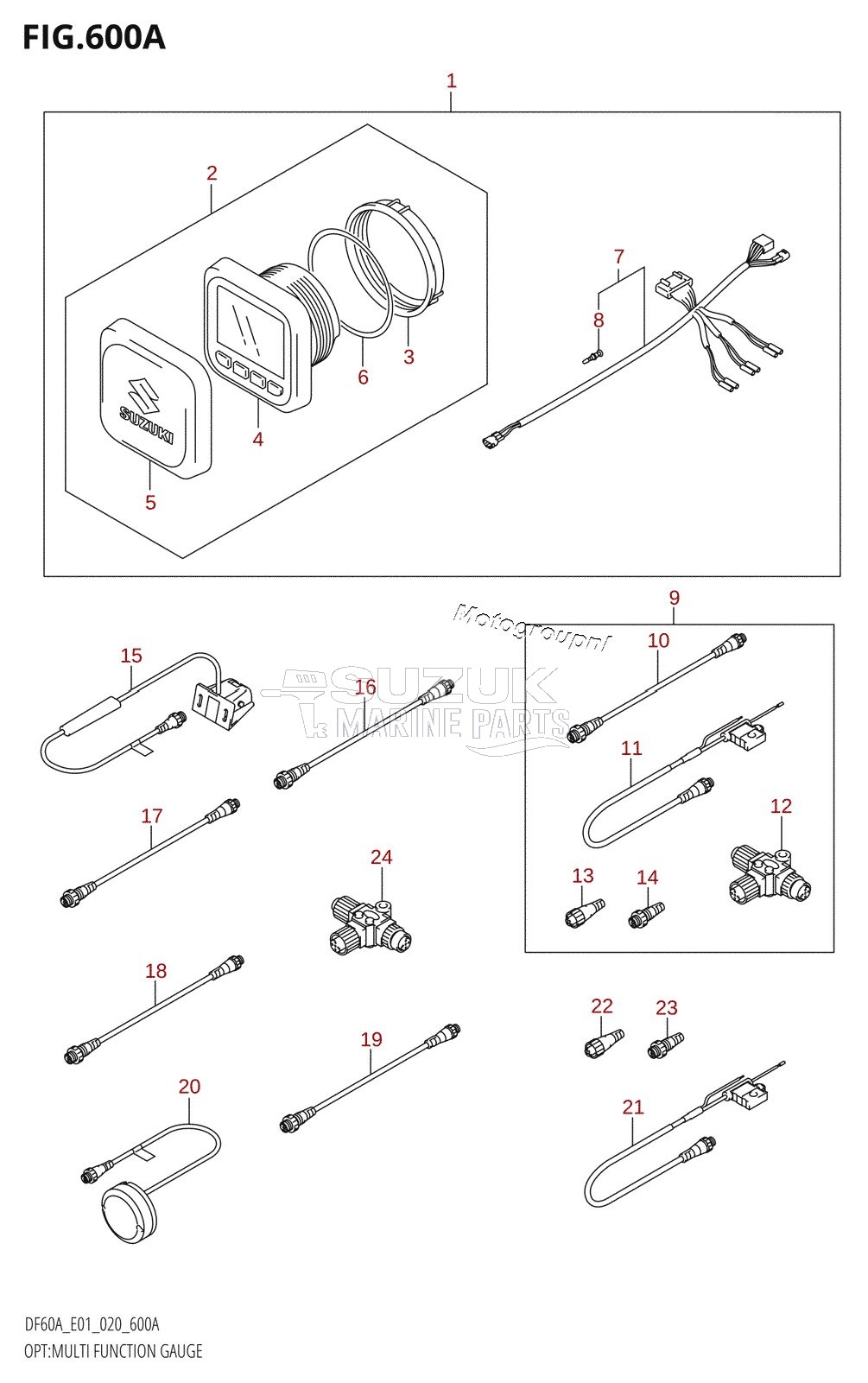 OPT:MULTI FUNCTION GAUGE (DF40A,DF40AST,DF50A,DF40ASVT)