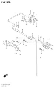 00995F-340001 (2023) 9.9hp E03-USA (DF9.9B  DF9.9BT  DF9.9BTH) DF9.9B drawing CLUTCH ROD (DF9.9BT,DF20AT)