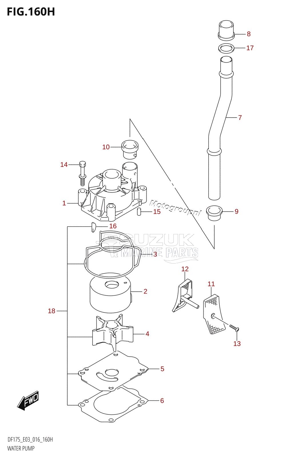 WATER PUMP (DF175ZG:E03)