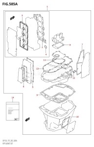 DF150Z From 15002Z-010001 (E03)  2010 drawing OPT:GASKET SET