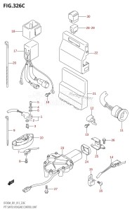 DF250A From 25003P-310001 (E01 E40)  2013 drawing PTT SWITCH /​ ENGINE CONTROL UNIT (DF250A:E01)