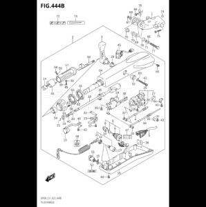 10004F-140001 (2021) 100hp E01 E40-Gen. Export 1 - Costa Rica (DF100BT  DF100BT   DF100BT) DF100B drawing TILLER HANDLE ((DF70ATH,DF90ATH):(022,023))