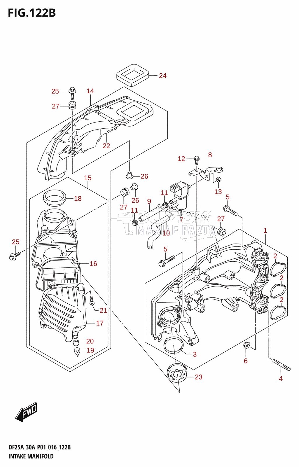 INTAKE MANIFOLD (DF25AR:P01)