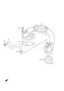 Outboard DF 25 V-Twin drawing Intake Manifold