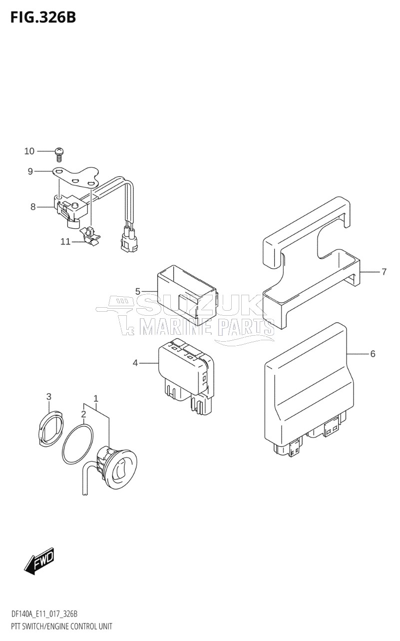 PTT SWITCH / ENGINE CONTROL UNIT (DF115AT:E11)