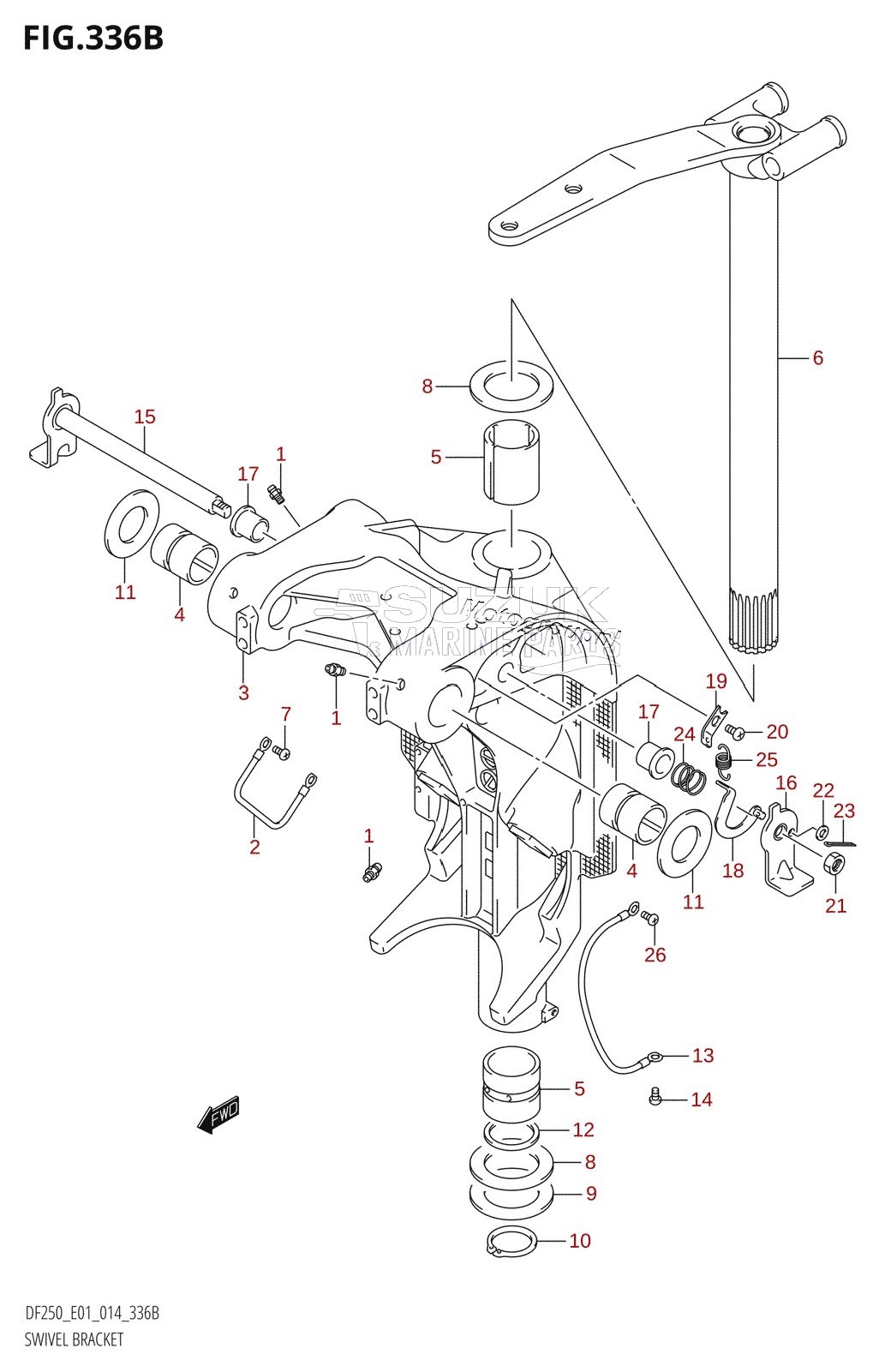 SWIVEL BRACKET (DF200T:E01)