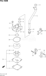 06001F-780001 (2007) 60hp E03-USA (DF60TK7) DF60 drawing WATER PUMP (K8,K9)