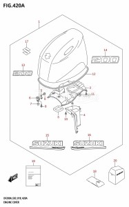 DF200AZ From 20003Z-810001 (E03)  2018 drawing ENGINE COVER (DF200AT,DF200AZ)