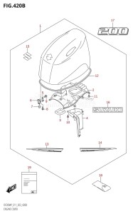 DF200AP From 20003P-340001 (E11 E40)  2023 drawing ENGINE COVER (DF200AP:(021,022,023))