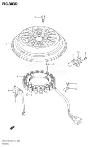 15002Z-310001 (2013) 150hp E01 E40-Gen. Export 1 - Costa Rica (DF150Z) DF150Z drawing MAGNETO (DF150Z:E40)