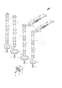 Outboard DF 200 drawing Camshaft