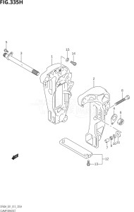 05003F-310001 (2013) 50hp E01-Gen. Export 1 (DF50A  DF50ATH) DF50A drawing CLAMP BRACKET (DF60A:E40)