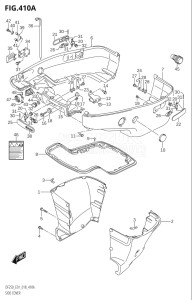 20002F-810001 (2018) 200hp E01 E40-Gen. Export 1 - Costa Rica (DF200T) DF200 drawing SIDE COVER