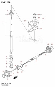 DF20A From 02002F-040001 (P01 P40)  2020 drawing TRANSMISSION (DF9.9B,DF9.9BR,DF15A,DF15AR,DF20A,DF20AR)