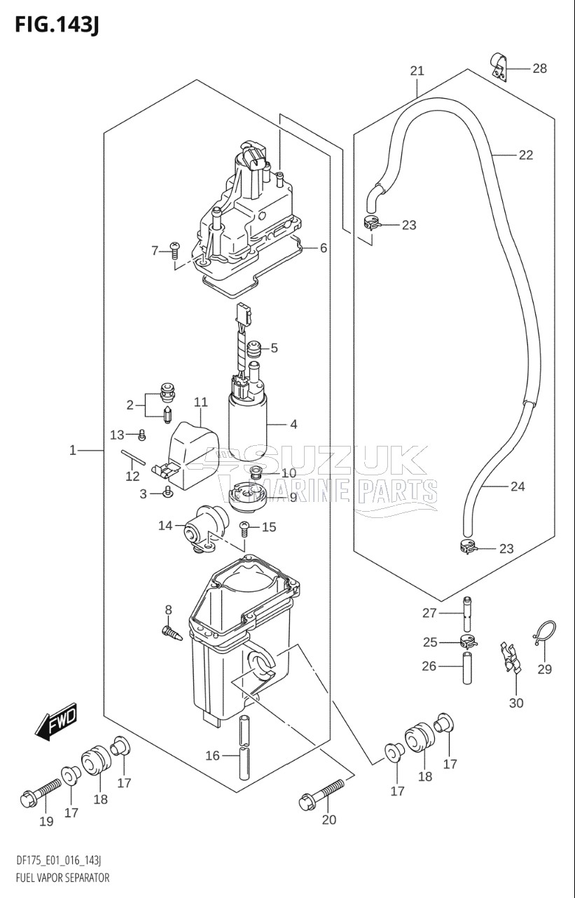 FUEL VAPOR SEPARATOR (DF175T:E01)