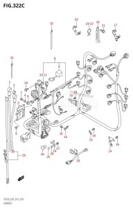 DF250Z From 25003Z-410001 (E03)  2014 drawing HARNESS (DF225T:E03)