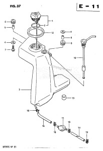 DT75 From 07501-402338 till 404156 ()  1984 drawing OIL TANK (MODEL VF)