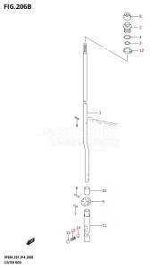 DF40A From 04003F-410001 (E01)  2014 drawing CLUTCH ROD (DF40AQH:E01)