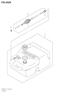 11505Z-140001 (2021) 115hp E11 E40-Gen. Export 1-and 2 (DF115BZG) DF115BZG drawing FUEL TANK (E40)