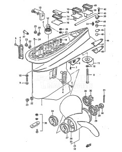 Outboard DT 140 drawing Gear Case