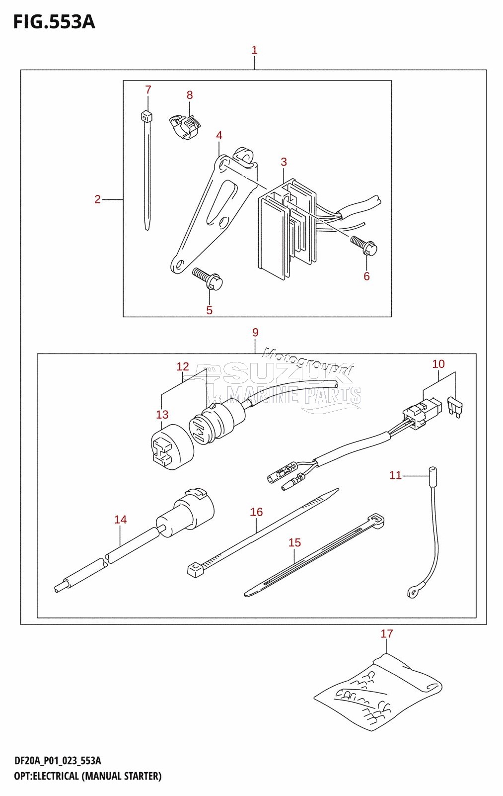 OPT:ELECTRICAL (MANUAL STARTER) ((DF9.9B,DF15A,DF20A):M-STARTER)