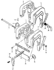 DT8 From 0801-100001 ()  1988 drawing CLAMP BRACKET (MODEL G /​ J)