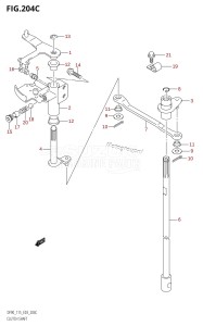 DF100 From 10001F-980001 (E03)  2009 drawing CLUTCH SHAFT (K6,K7,K8,K9,K10,011)