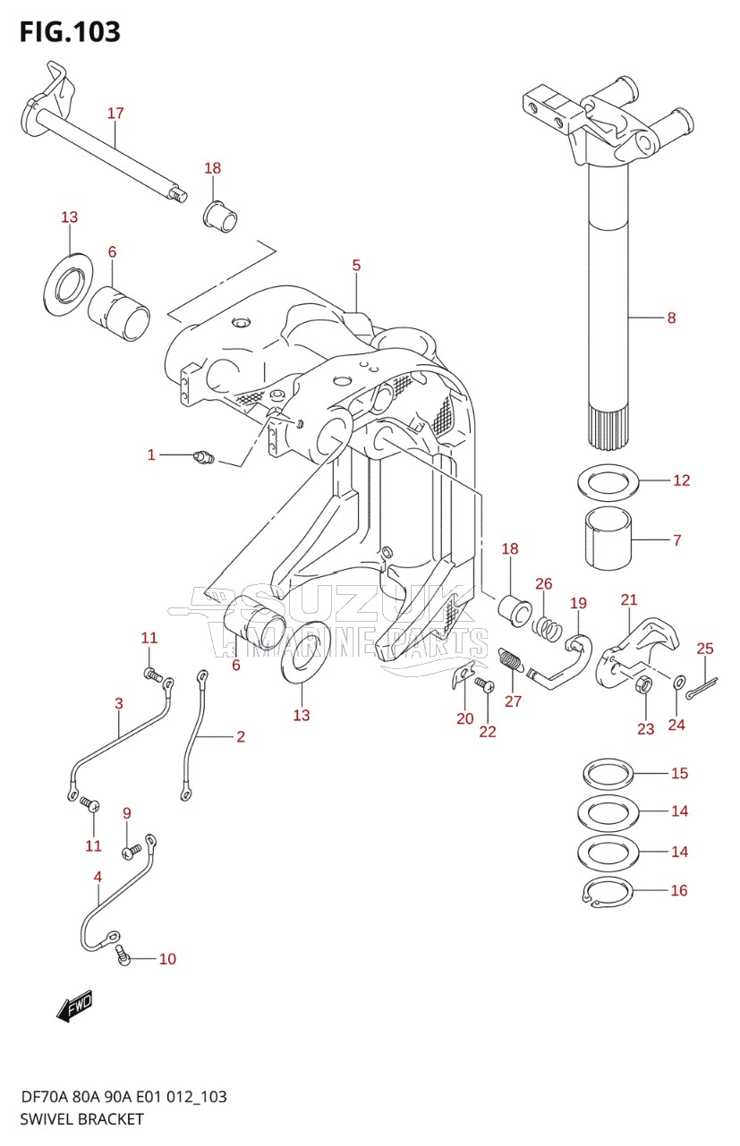 SWIVEL BRACKET (DF70ATH E40)