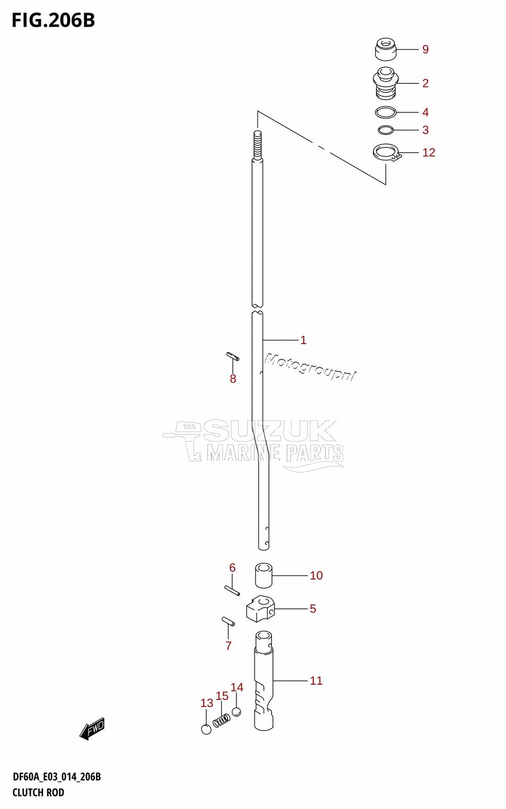 CLUTCH ROD (DF50A)