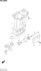 04003F-210001 (2012) 40hp E01-Gen. Export 1 (DF40AQH  DF40AT) DF40A drawing DRIVE SHAFT HOUSING (DF50ATH:E01)