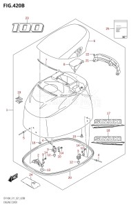 DF140A From 14003Z-040001 (E11 E40)  2020 drawing ENGINE COVER (DF100AT:021)