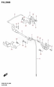 DF9.9B From 00995F-510001 (P03)  2015 drawing CLUTCH ROD (DF9.9BR:P03)