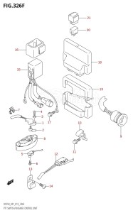 DF250Z From 25003Z-310001 (E01 E40)  2013 drawing PTT SWITCH /​ ENGINE CONTROL UNIT (DF225T:E40)