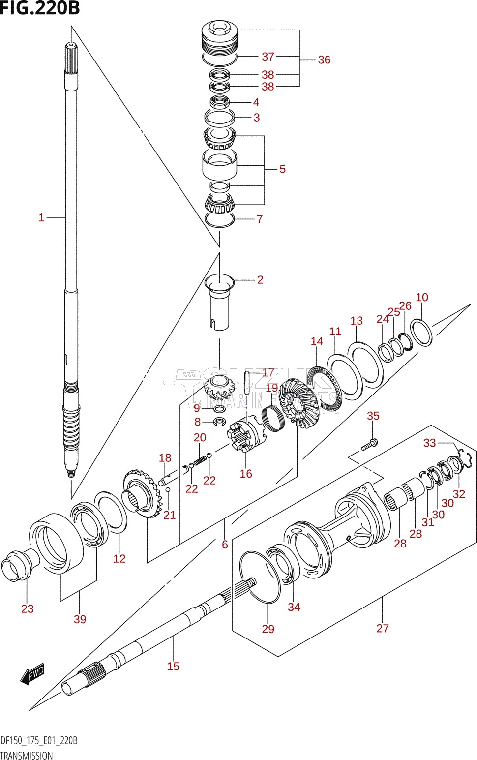 TRANSMISSION (DF150Z,DF175Z)