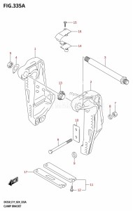 DF200T From 20002F-440001 (E01 - E40)  2024 drawing CLAMP BRACKET (L-TRANSOM)