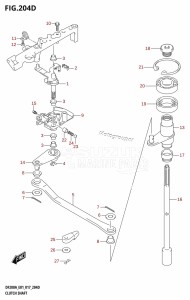 DF200AZ From 20003Z-710001 (E01 E40)  2017 drawing CLUTCH SHAFT (DF200AZ:E40)