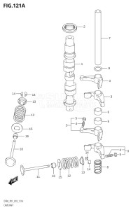 00994F-810001 (2018) 9.9hp P01-Gen. Export 1 (DF9.9A  DF9.9AR) DF9.9A drawing CAMSHAFT (DF8A,DF9.9A)