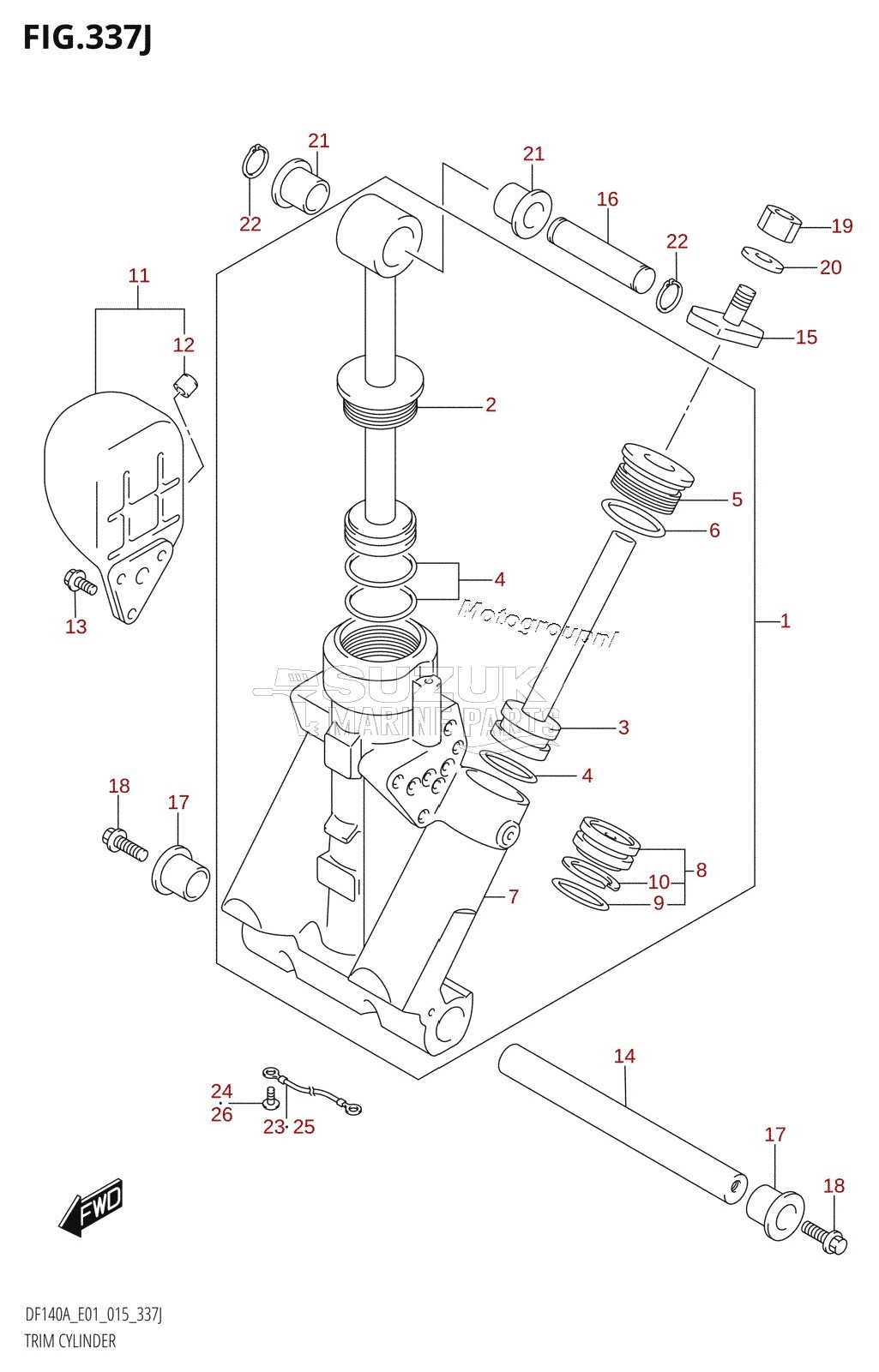 TRIM CYLINDER (DF140AZ:E40)