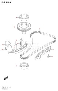 09003F-610001 (2016) 90hp E03-USA (DF90A) DF90A drawing TIMING CHAIN