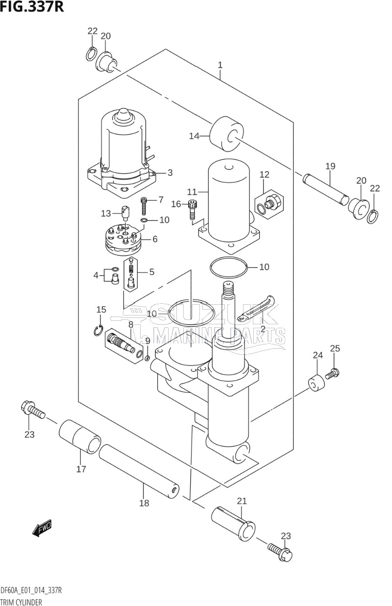 TRIM CYLINDER (DF60AVTH:E40)