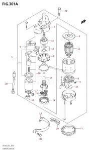 DF300Z From 30001Z-780001 (E03)  2007 drawing STARTING MOTOR