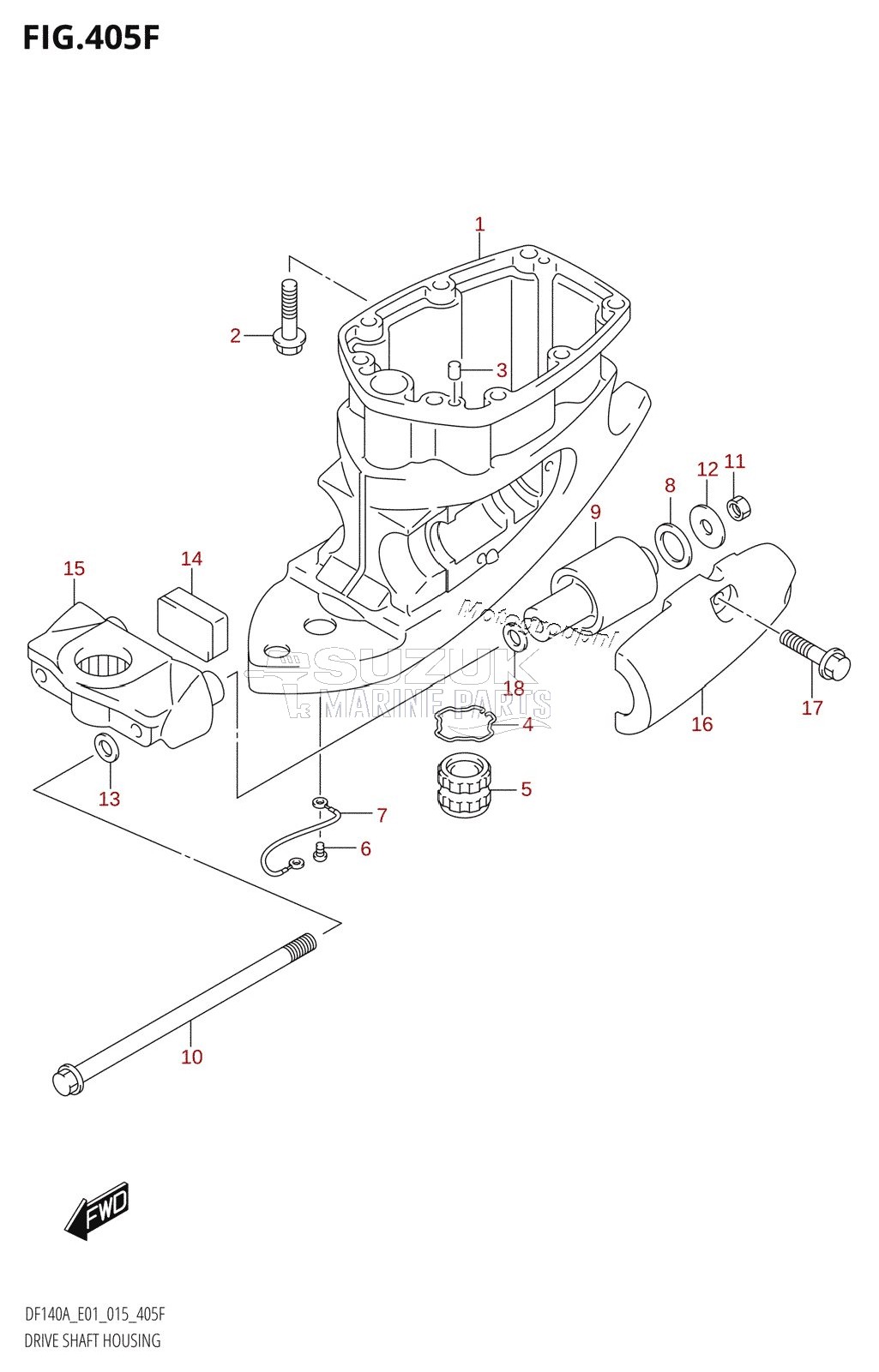 DRIVE SHAFT HOUSING (DF140AT:E01)