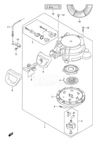 DF 9.9A drawing Recoil Starter