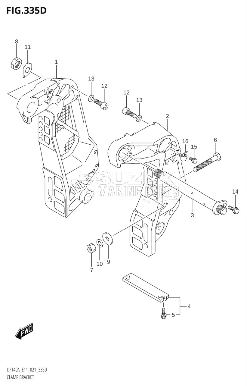 CLAMP BRACKET (DF115AT:E40,DF115AZ:E40)