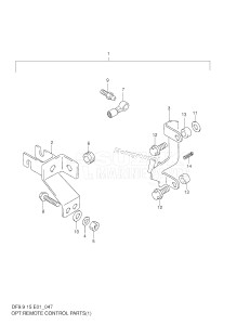 DF15 From 01501F-652501 ()  1996 drawing OPT:REMOTE CONTROL PARTS